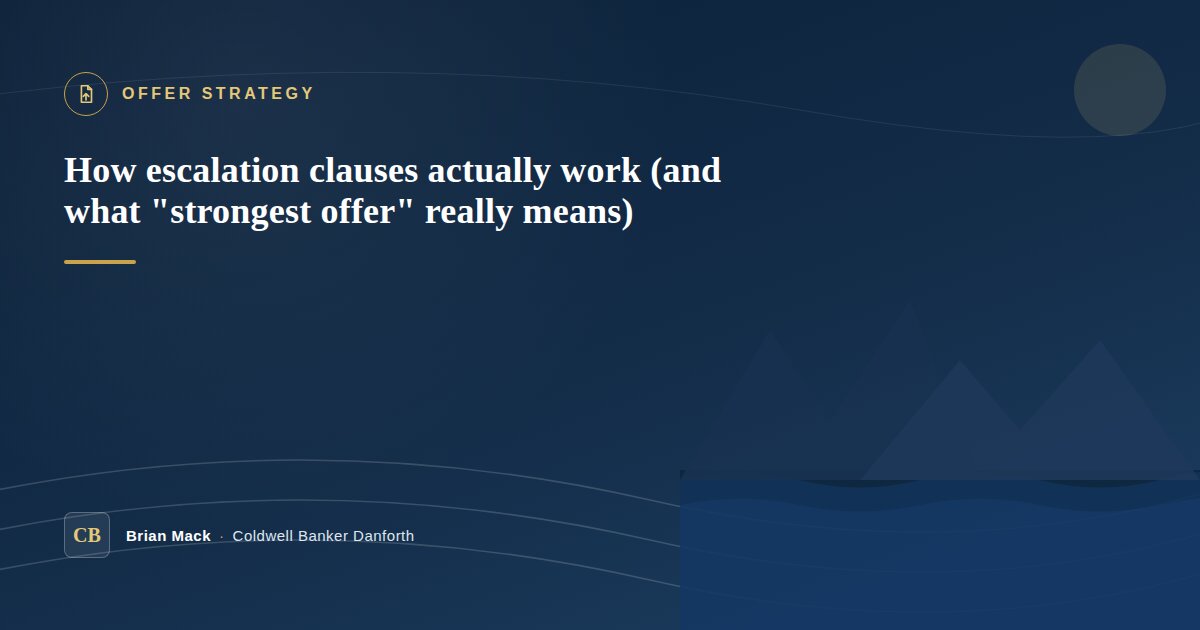 How Escalation Clauses Actually Work (and What 'Strongest Offer' Really Means)